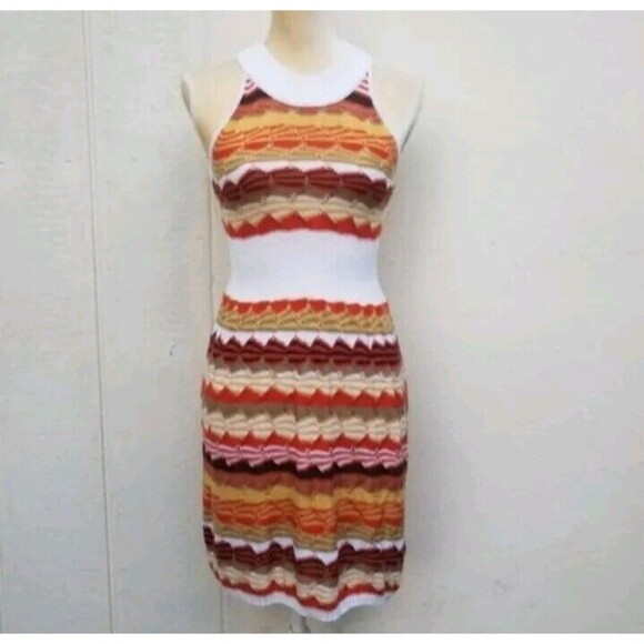 XOXO knitted chevron print multi colored dress wmns sz Med - Picture 1 of 5